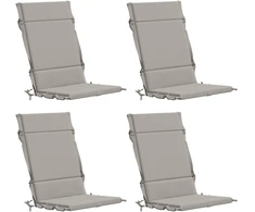 4 dalių aukštų atlošų kėdžių pagalvės GEMERT 4 pcs Pilka