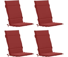4 dalių aukštų atlošų kėdžių pagalvės GEMERT 4 pcs Vyno raudona