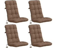 4 dalių aukštų atlošų kėdžių pagalvės VIANEN 4 pcs Taupe