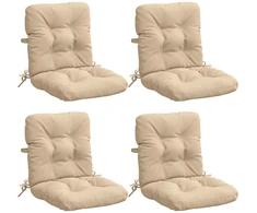 4 dalių aukštų atlošų kėdžių pagalvės VIANEN 4 pcs Kreminė