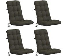 4 dalių aukštų atlošų kėdžių pagalvės VIANEN 4 pcs Antracito
