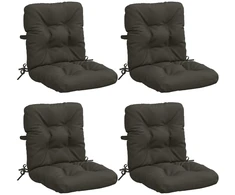 4 dalių aukštų atlošų kėdžių pagalvės VIANEN 4 pcs Antracito