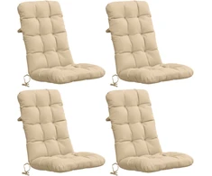 4 dalių aukštų atlošų kėdžių pagalvės VIANEN 4 pcs Kreminė