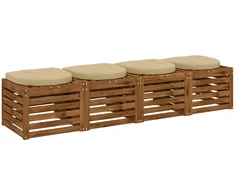 4 dalių sėdynės pagalvėlės 4 vnt. 100% poliesteris Smėlio
