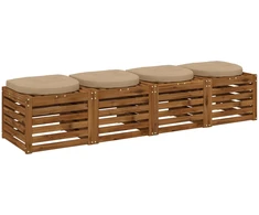 4 dalių sėdynės pagalvėlės 4 vnt. 100% poliesteris Smėlio