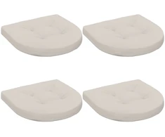 4 dalių sėdynės pagalvėlės 4 vnt. 100% poliesteris Balta