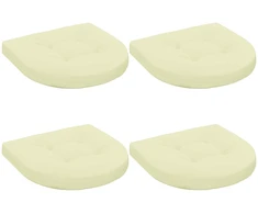 4 dalių sėdynės pagalvėlės 4 vnt. 100% poliesteris Kreminė