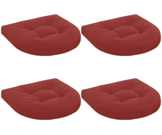 4 dalių sėdynės pagalvėlės 4 vnt. 100% poliesteris Vyno raudona