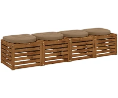 4 dalių sėdynės pagalvėlės 4 vnt. 100% poliesteris Taupe