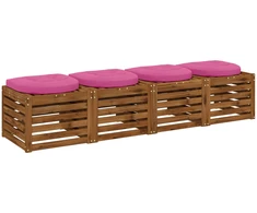 4 dalių sėdynės pagalvėlės 4 vnt. 100% poliesteris Rožinė