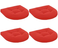 4 dalių sėdynės pagalvėlės 4 vnt. 100% poliesteris Raudona