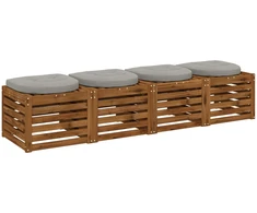 4 dalių sėdynės pagalvėlės 4 vnt. 100% poliesteris Pilka