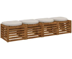 4 dalių sėdynės pagalvėlės 4 vnt. 100% poliesteris Balta