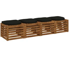 4 dalių sėdynės pagalvėlės 4 vnt. 100% poliesteris Juoda
