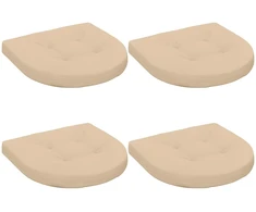 4 dalių sėdynės pagalvėlės 4 vnt. 100% poliesteris Kreminė