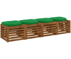 4 dalių sėdynės pagalvėlės 4 vnt. 100% poliesteris Žalia