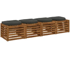 4 dalių sėdynės pagalvėlės 4 vnt. 100% poliesteris Antracito