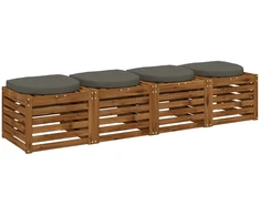 4 dalių sėdynės pagalvėlės 4 vnt. 100% poliesteris Pilka