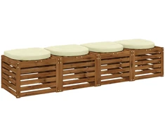 4 dalių sėdynės pagalvėlės 4 vnt. 100% poliesteris Kreminė