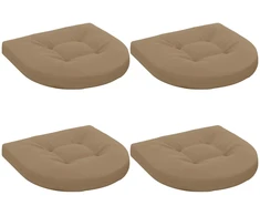 4 dalių sėdynės pagalvėlės 4 vnt. 100% poliesteris Taupe