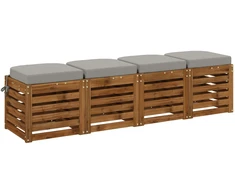 4 dalių sėdynės pagalvėlės SOEST 4 pcs 100% poliesteris Pilka