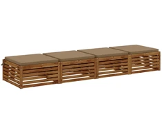 4 dalių sėdynės pagalvėlės SOEST 4 vnt. 100% poliesteris Taupe