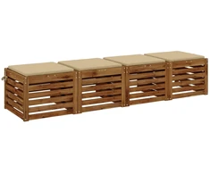 4 dalių sėdynės pagalvėlės SOEST 4 vnt. 100% poliesteris Smėlio