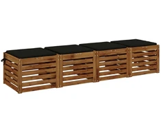4 dalių sėdynės pagalvėlės SOEST 4 vnt. 100% poliesteris Juoda