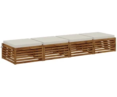 4 dalių sėdynės pagalvėlės SOEST 4 vnt. 100% poliesteris Balta