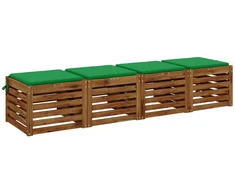 4 dalių sėdynės pagalvėlės SOEST 4 vnt. 100% poliesteris Žalia
