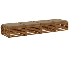 4 dalių sėdynės pagalvėlės SOEST 4 vnt. 100% poliesteris Taupe