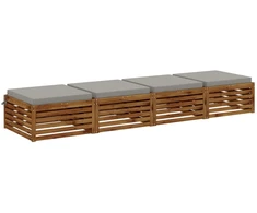 4 dalių sėdynės pagalvėlės SOEST 4 vnt. 100% poliesteris Pilka