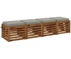 4 dalių sėdynės pagalvėlės SOEST 4 vnt. 100% poliesteris Pilka