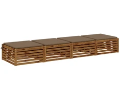 4 dalių sėdynės pagalvėlės SOEST 4 vnt. 100% poliesteris Taupe