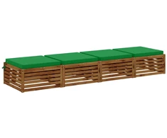 4 dalių sėdynės pagalvėlės SOEST 4 vnt. 100% poliesteris Žalia