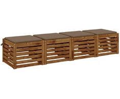 4 dalių sėdynės pagalvėlės SOEST 4 vnt. 100% poliesteris Taupe