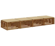 4 dalių sėdynės pagalvėlės SOEST 4 vnt. 100% poliesteris Smėlio