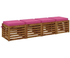 4 dalių sėdynės pagalvėlės SOEST 4 vnt. 100% poliesteris Rožinė