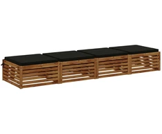 4 dalių sėdynės pagalvėlės SOEST 4 vnt. 100% poliesteris Juoda