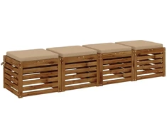 Sėdynių pagalvėlės SOEST 4 vnt. 100% poliesteris Smėlio