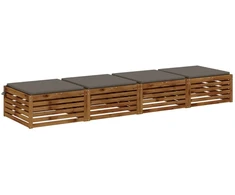 4 dalių sėdynės pagalvėlės SOEST 4 vnt. 100% poliesteris Pilka