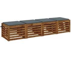 4 dalių sėdynės pagalvėlės SOEST 4 vnt. 100% poliesteris Mėlyna