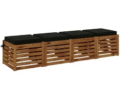 4 dalių sėdynės pagalvėlės SOEST 4 vnt. 100% poliesteris Juoda