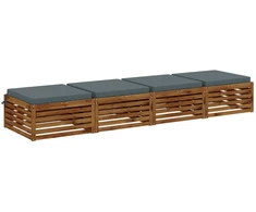 4 dalių sėdynės pagalvėlės SOEST 4 vnt. 100% poliesteris Mėlyna
