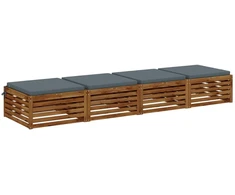4 dalių sėdynės pagalvėlės SOEST 4 vnt. 100% poliesteris Mėlyna
