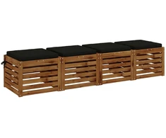 4 dalių sėdynės pagalvėlės SOEST 4 vnt. 100% poliesteris Juoda