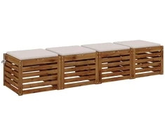 4 dalių sėdynės pagalvėlės SOEST 4 vnt. 100% poliesteris Balta