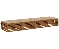 4 dalių sėdynės pagalvėlės SOEST 4 vnt. 100% poliesteris Smėlio