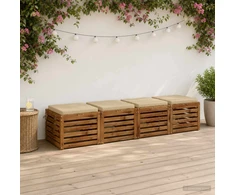 4 dalių sėdynės pagalvėlės SOEST 4 vnt. 100% poliesteris Smėlio