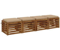4 dalių sėdynės pagalvėlės SOEST 4 vnt. 100% poliesteris Smėlio